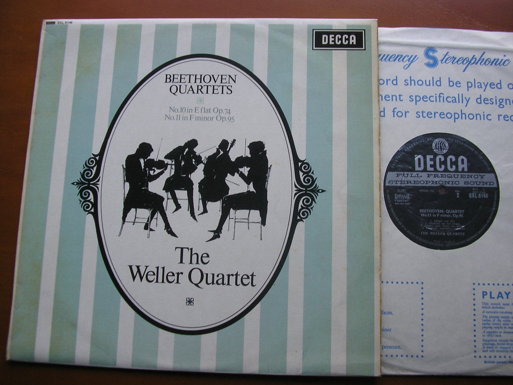 SXL 6148 BEETHOVEN: STRING QUARTETS Nos. 10 in E & 11 in F THE WELLER QUARTET