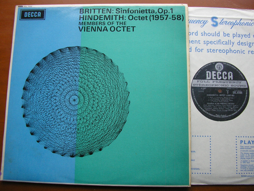 SXL 6208 BRITTEN: SINFONIETTA Op. 1 / HINDEMITH: OCTET THE VIENNA OCTET