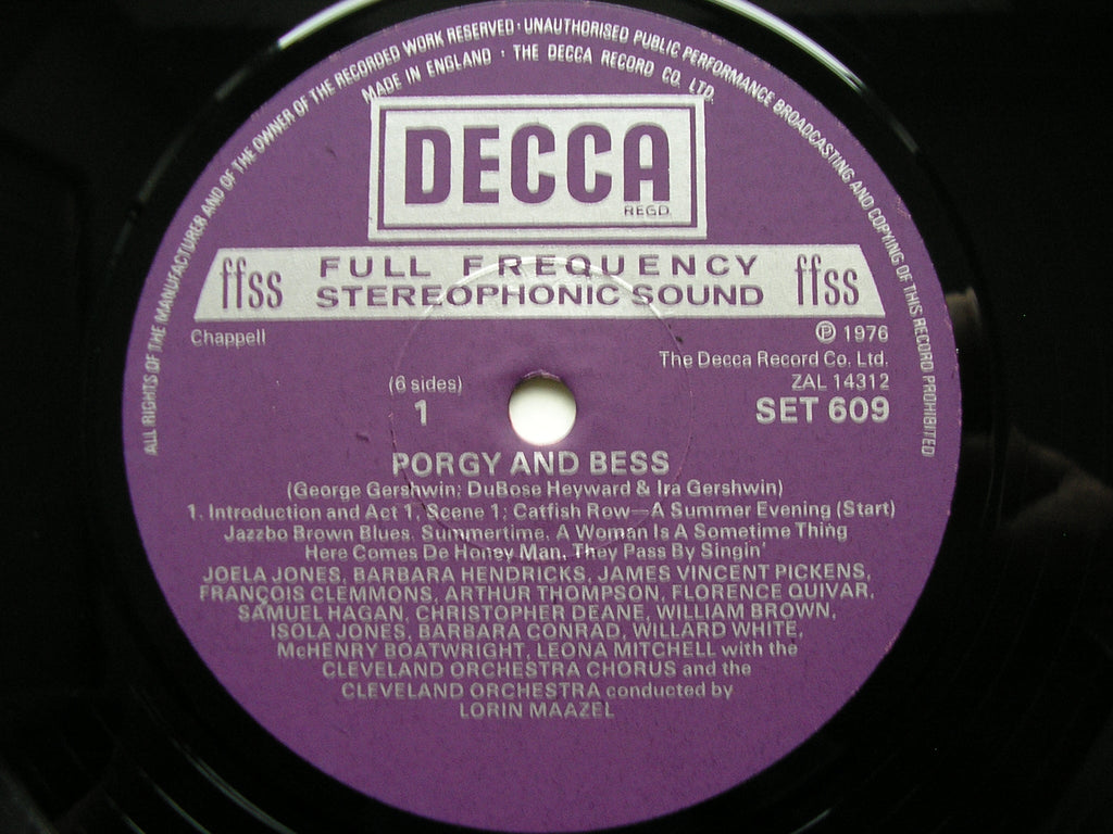 GERSHWIN: PORGY & BESS    WHITE / MITCHELL / CLEVELAND ORCHESTRA / MAAZEL    SET 609 - 11