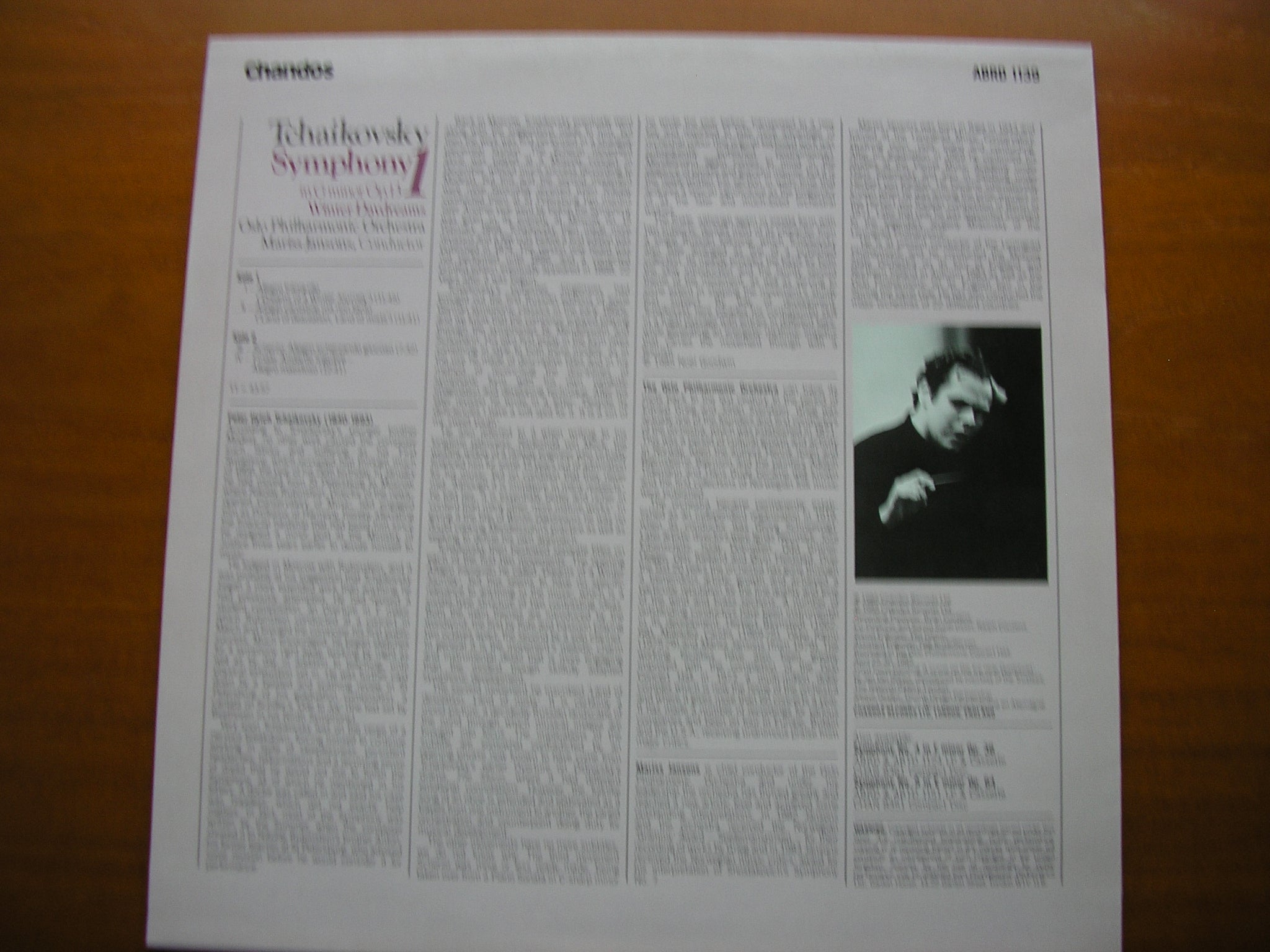 TCHAIKOVSKY: SYMPHONY No. 1 'Winter Reveries'     JANSONS / OSLO PHILHARMONIC   ABRD 1139