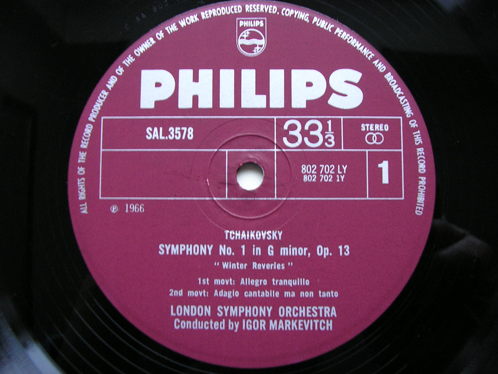 TCHAIKOVSKY: SYMPHONY No. 1 'Winter Reveries'   MARKEVITCH / LONDON SYMPHONY   SAL 3578