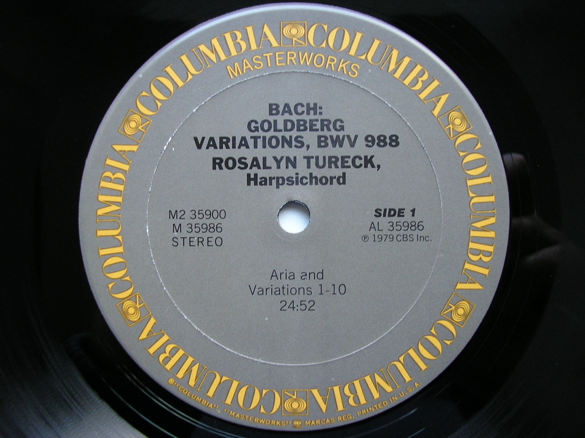 BACH: GOLDBERG VARIATIONS / ARIA & 10 VARIATIONS IN THE ITALIAN STYLE BWV 989   ROSALYN TURECK   M2 35900