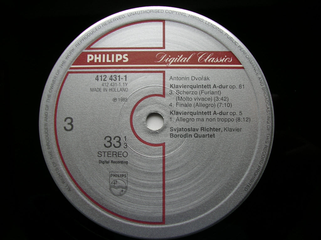 DVORAK: PIANO QUINTETS Op. 5 & Op. 81    RICHTER / BORODIN QUARTET    412 429