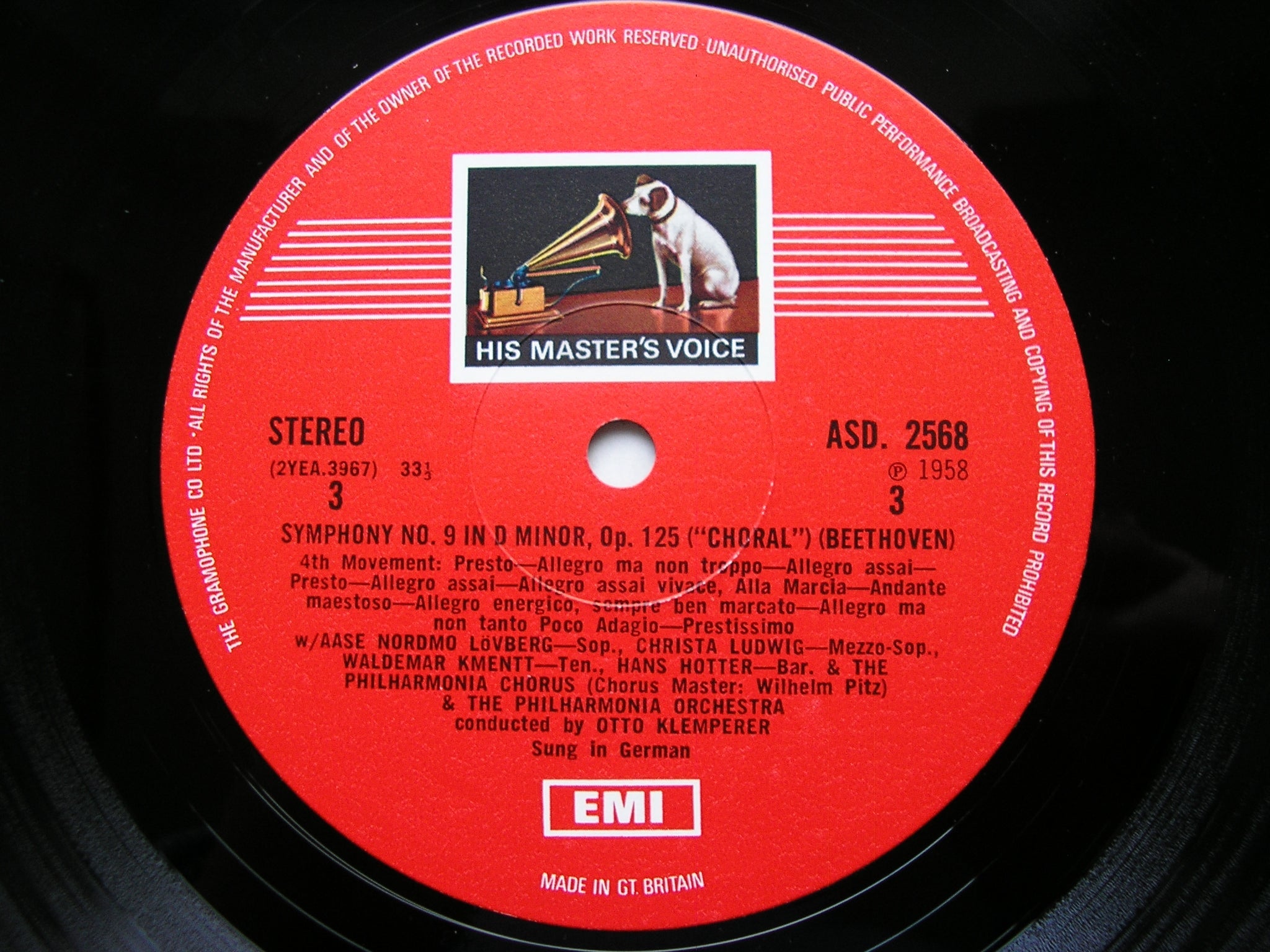 BEETHOVEN: SYMPHONY No. 9 / OVERTURES Leonora No. 3 / King Stephen   SOLOISTS / PHILHARMONIA / KLEMPERER    2 LP    SLS 798