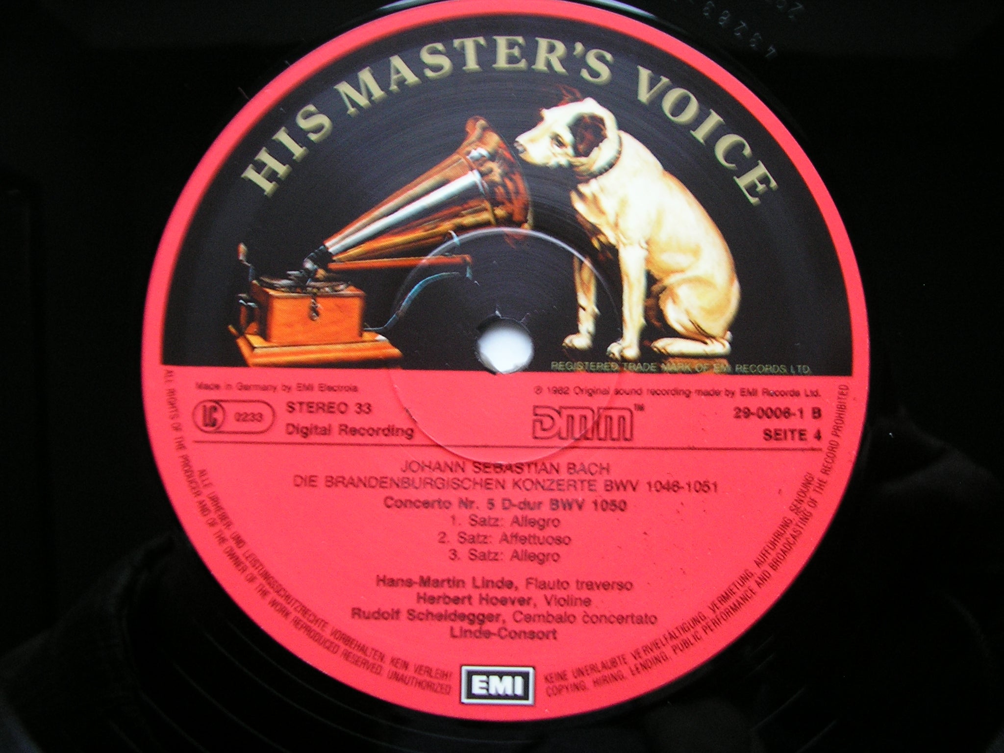 BACH: THE BRANDENBURG CONCERTOS    LINDE CONSORT / HANS-MARTIN LINDE   2 LP    29 0005