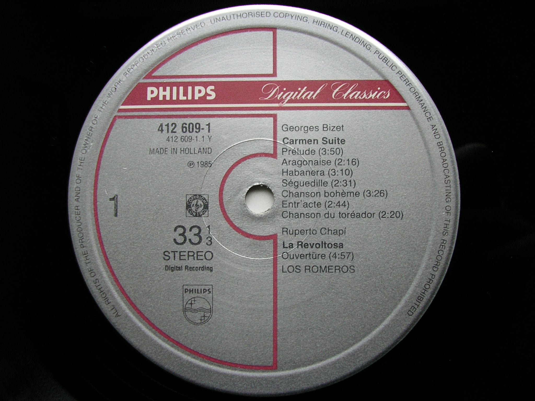 BIZET: CARMEN SUITE / CHAPI / FALLA / TORROBA    LOS ROMEROS   412 609
