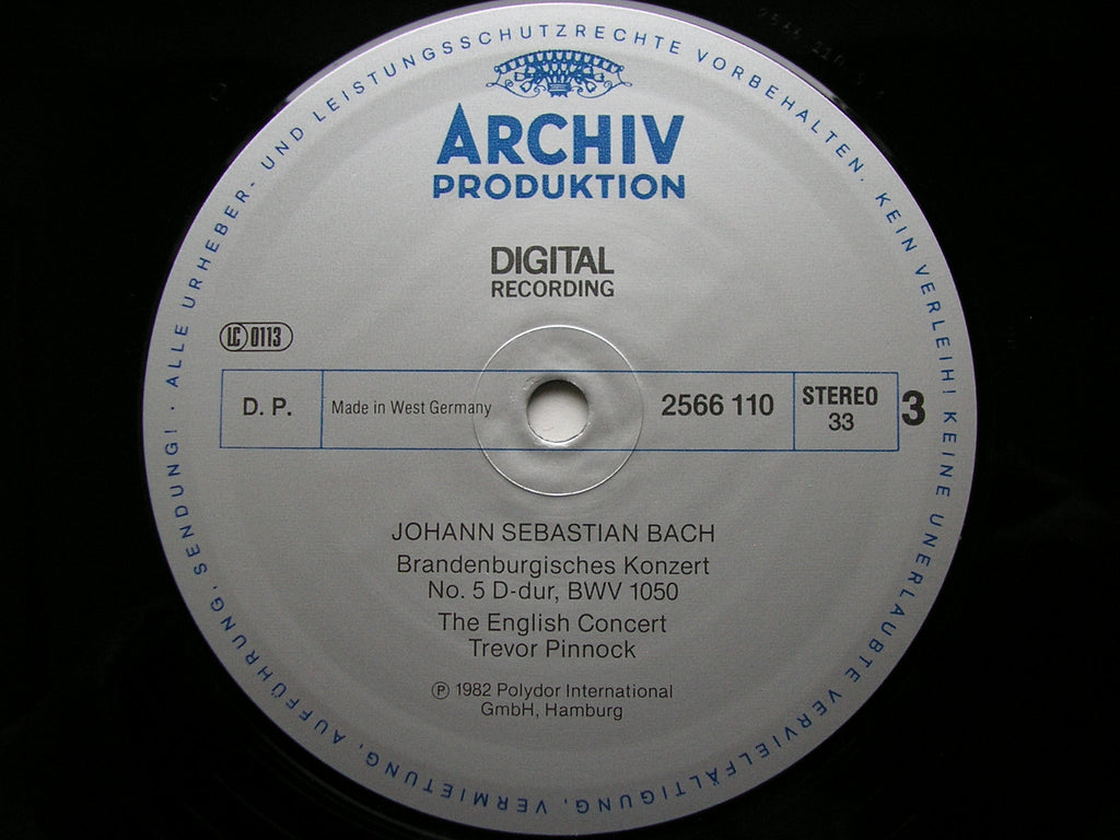 BACH: THE BRANDENBURG CONCERTOS   PINNOCK / THE ENGLISH CONCERT   2 LP      2742 003