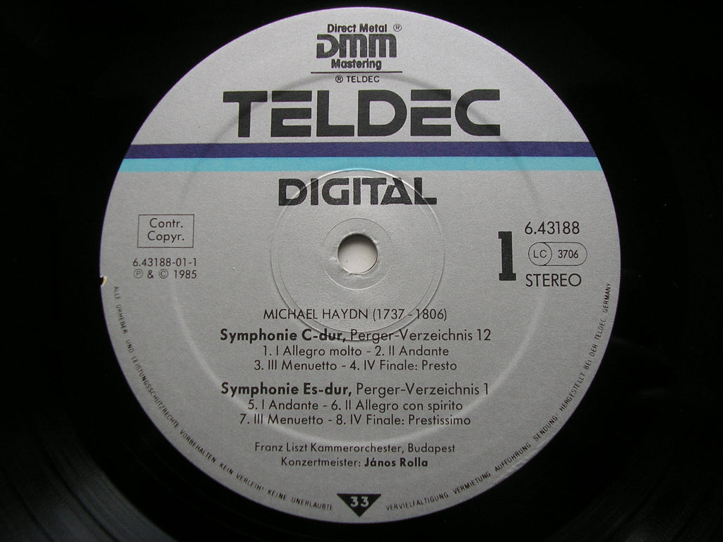 MICHAEL HAYDN: FOUR SYMPHONIES       FRANZ LISZT CHAMBER ORCHESTRA / JANOS ROLLA     6.43188