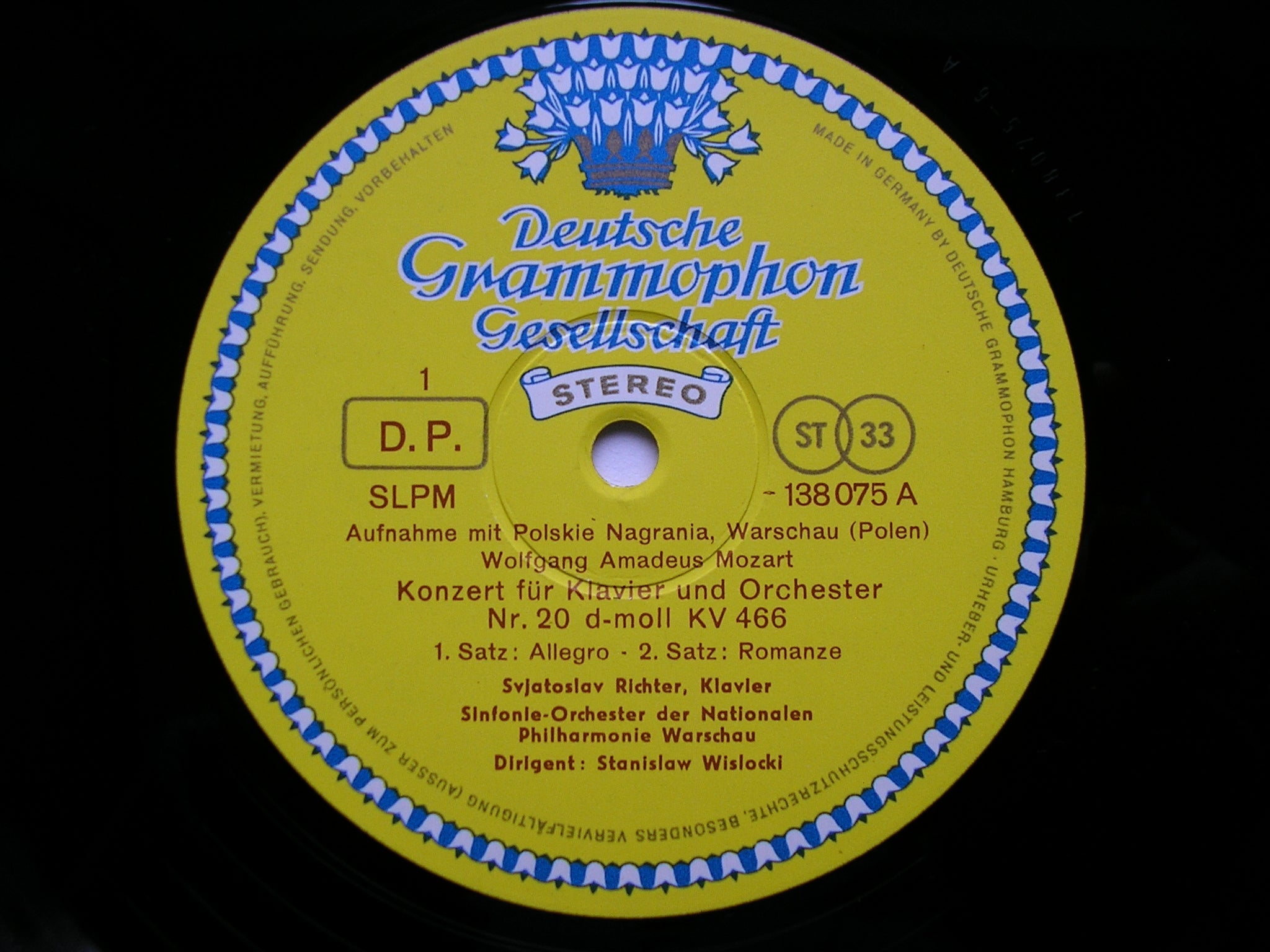 MOZART: PIANO CONCERTO No. 20 / PROKOFIEV: PIANO CONCERTO No. 5    RICHTER / WARSAW PHILHARMONIC / ROWICKI    138 075