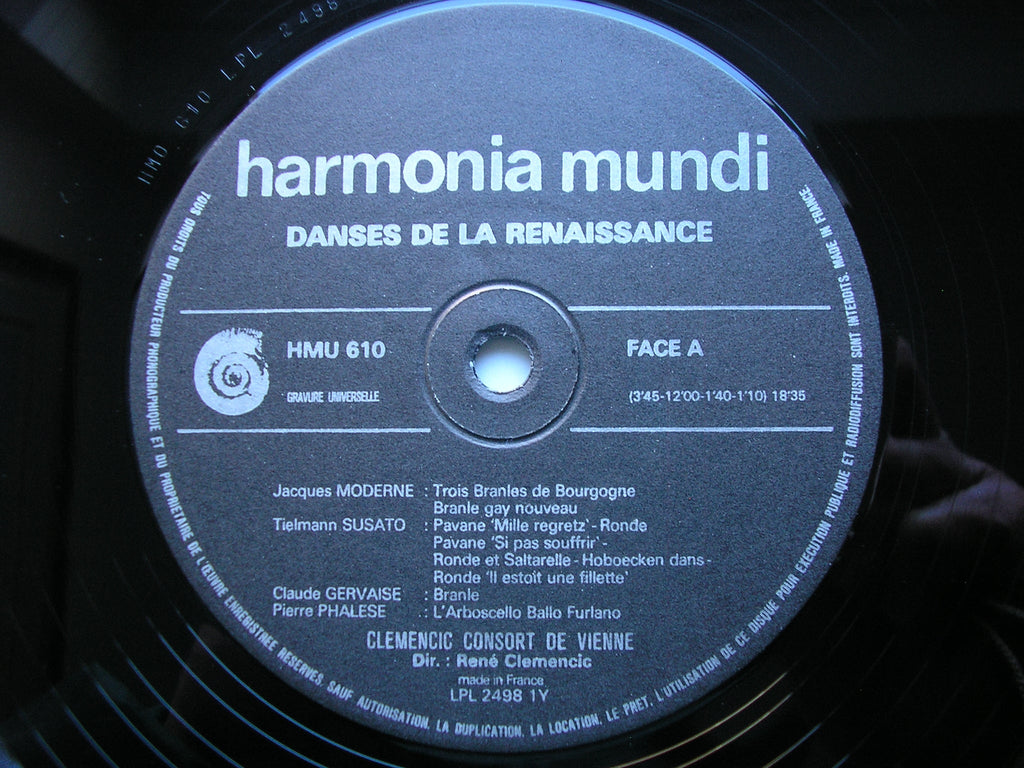 DANSES DE LA RENAISSANCE      CLEMENCIC CONSORT / RENE CLEMENCIC    HMU 610