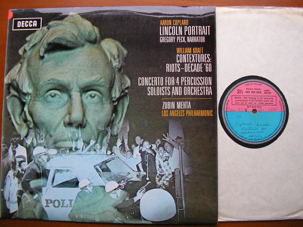 SXL 6388 COPLAND: LINCOLN PORTRAIT / KRAFT: CONTEXTURES / CONCERTO PECK / LOS ANGELES PHILHARMONIC / ZUBIN MEHTA