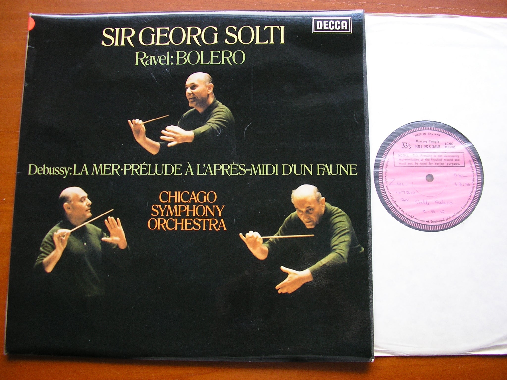 SXL 6813 RAVEL: BOLERO / DEBUSSY: LA MER / PRELUDE SOLTI / CHICAGO SYMPHONY