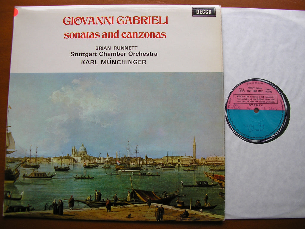 SXL 6441 GABRIELI: SONATAS & CANZONAS BRIAN RUNNETT / STUTTGART CHAMBER ORCHESTRA / MUNCHINGER