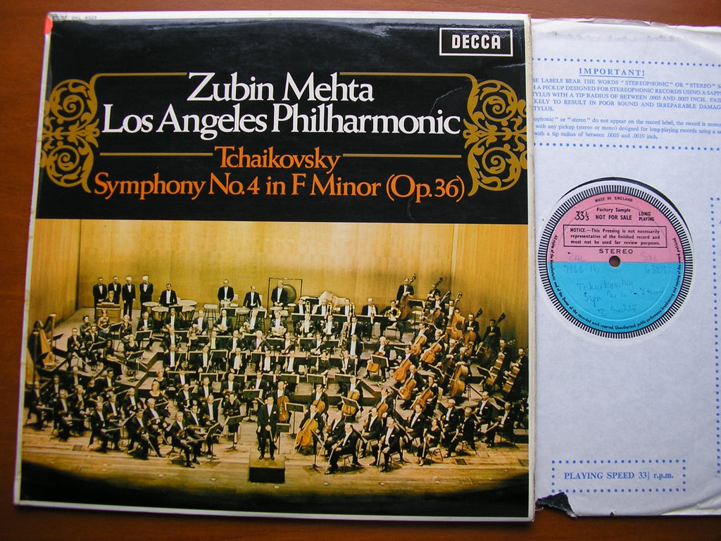 SXL 6323 TCHAIKOVSKY: SYMPHONY No. 4 MEHTA / LOS ANGELES PHILHARMONIC