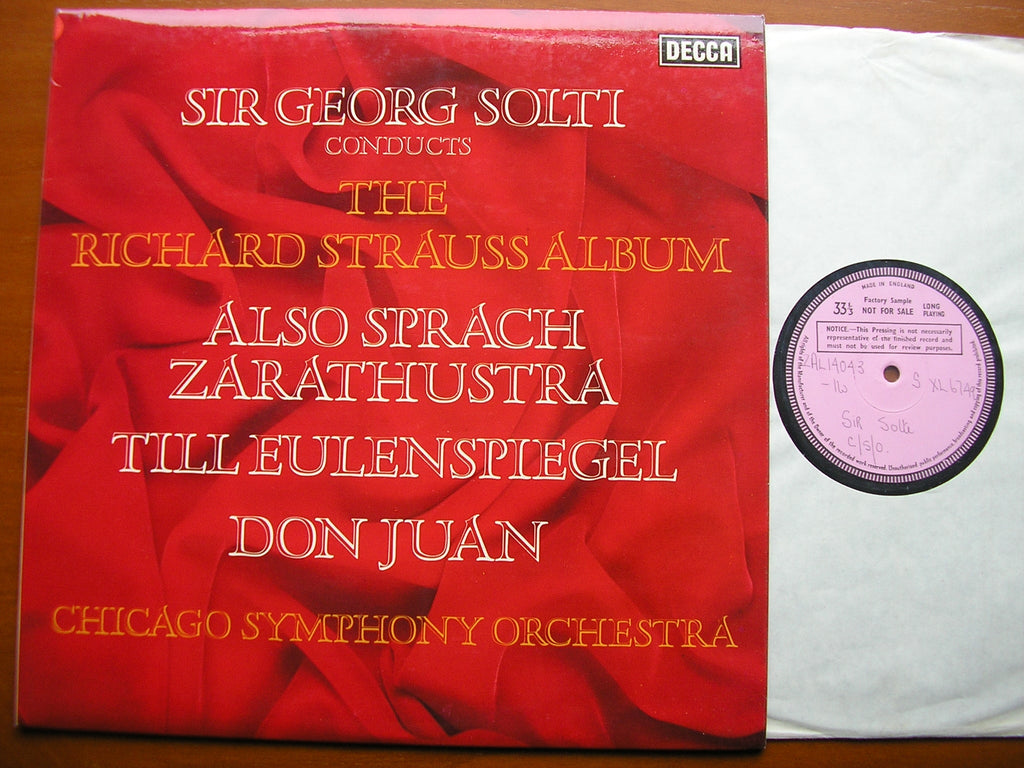 SXL 6749 STRAUSS: ALSO SPRACH ZARATHUSTRA / TILL EULENSPIEGEL / DON JUAN CHICAGO SYMPHONY ORCHESTRA / SOLTI