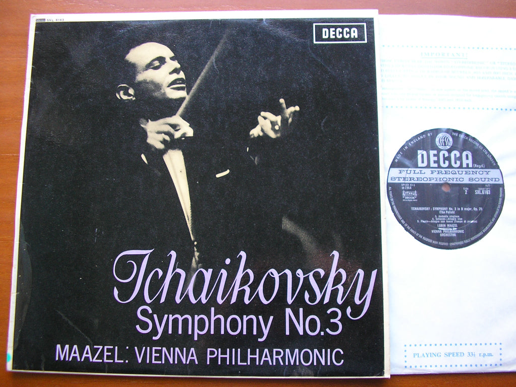 SXL 6163 TCHAIKOVSKY: SYMPHONY No. 3 'Polish' MAAZEL / VIENNA PHILHARMONIC