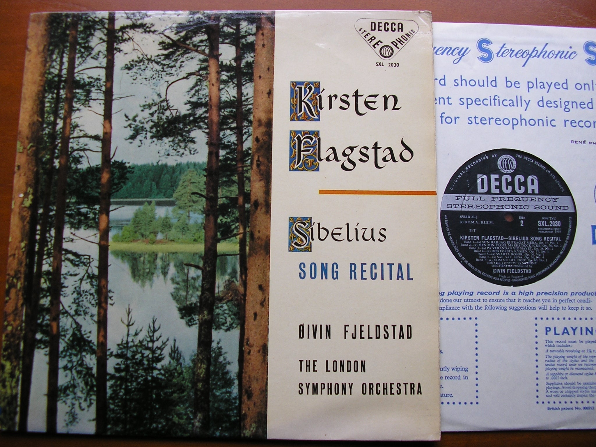 SXL 2030 SIBELIUS SONG RECITAL KIRSTEN FLAGTAD / LONDON SYMPHONY / OIVIN FJELSTAD