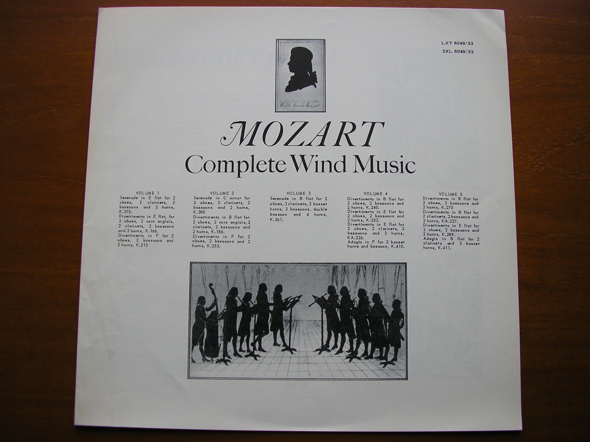 SXL 6052 MOZART: COMPLETE WIND MUSIC Volume 4 JACK BRYMER / LONDON WIND SOLOISTS