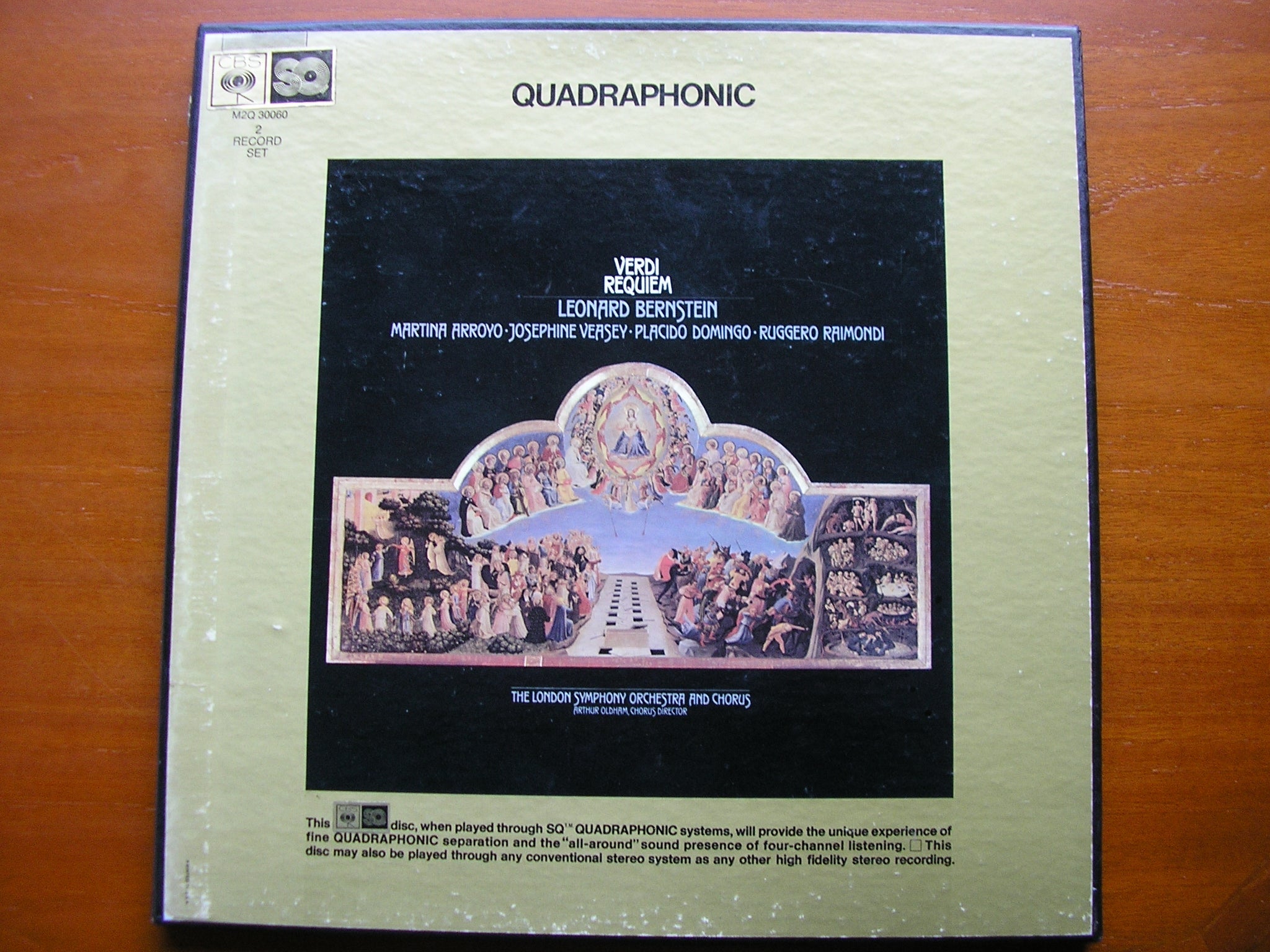 VERDI: REQUIEM  ARROYO / VEASEY / DOMINGO / RAIMONDI / LONDON SYMPHONY / BERNSTEIN   M2Q 30060