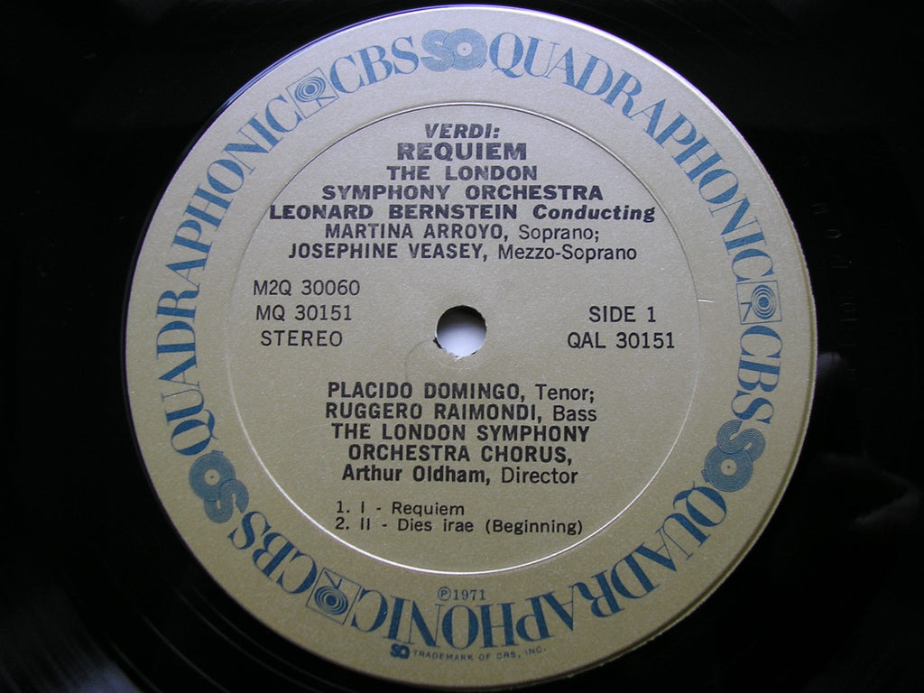 VERDI: REQUIEM  ARROYO / VEASEY / DOMINGO / RAIMONDI / LONDON SYMPHONY / BERNSTEIN   M2Q 30060