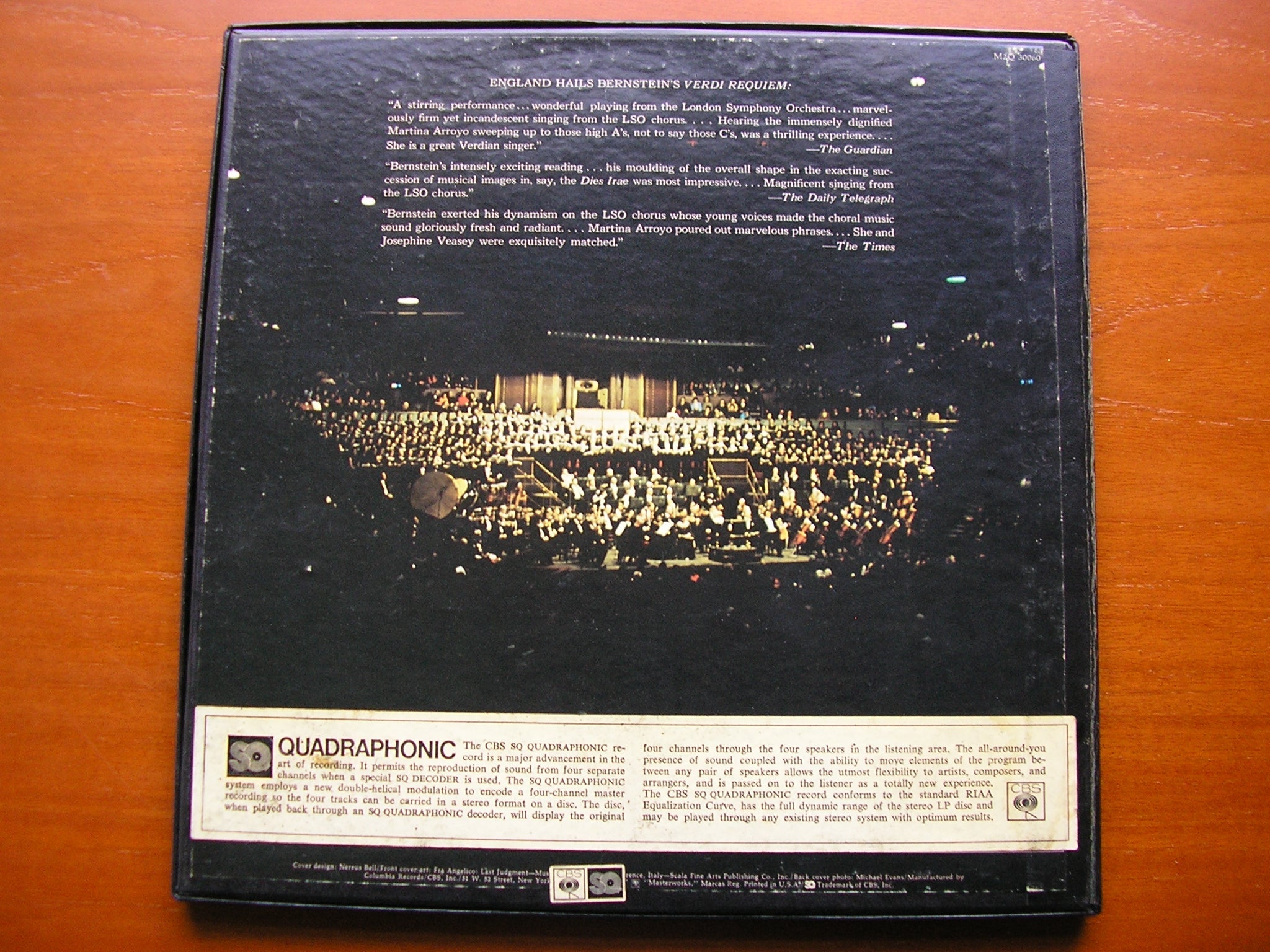 VERDI: REQUIEM  ARROYO / VEASEY / DOMINGO / RAIMONDI / LONDON SYMPHONY / BERNSTEIN   M2Q 30060