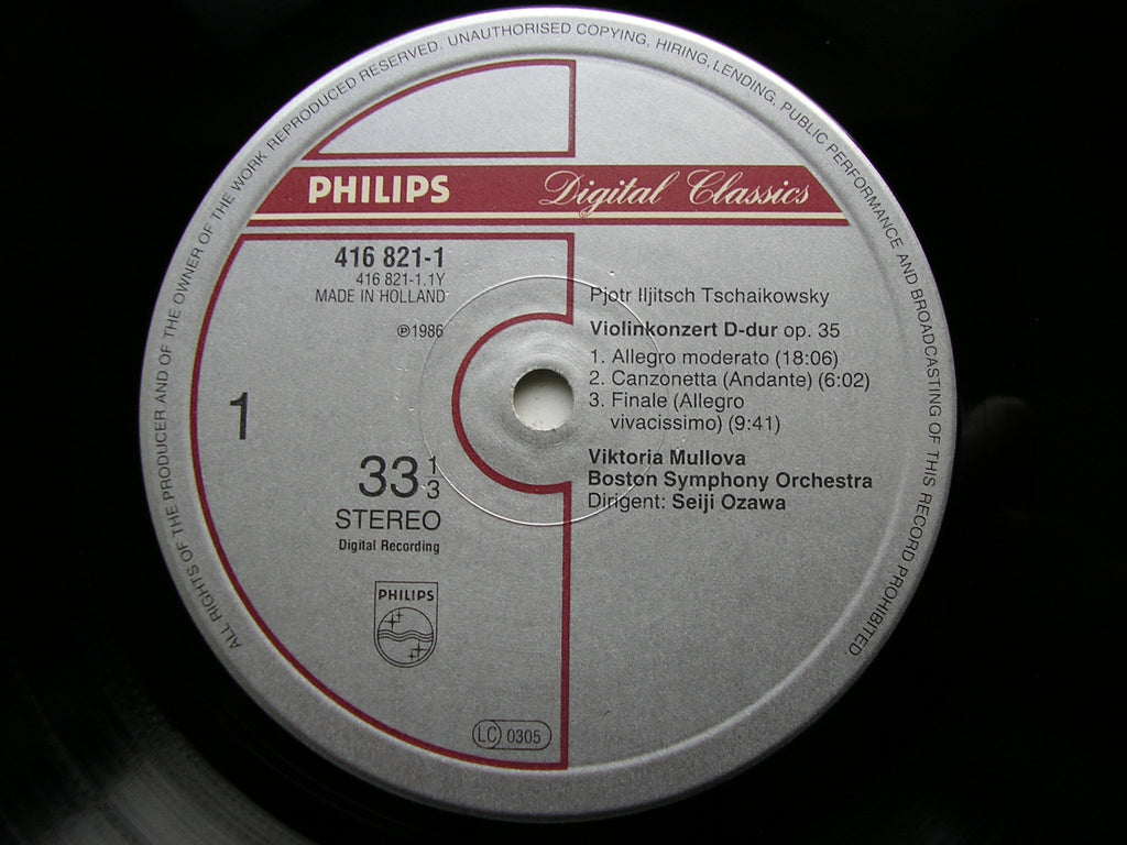 TCHAIKOVSKY & SIBELIUS: VIOLIN CONCERTOS     MULLOVA / BOSTON SYMPHONY / SEIJI OZAWA    416 821