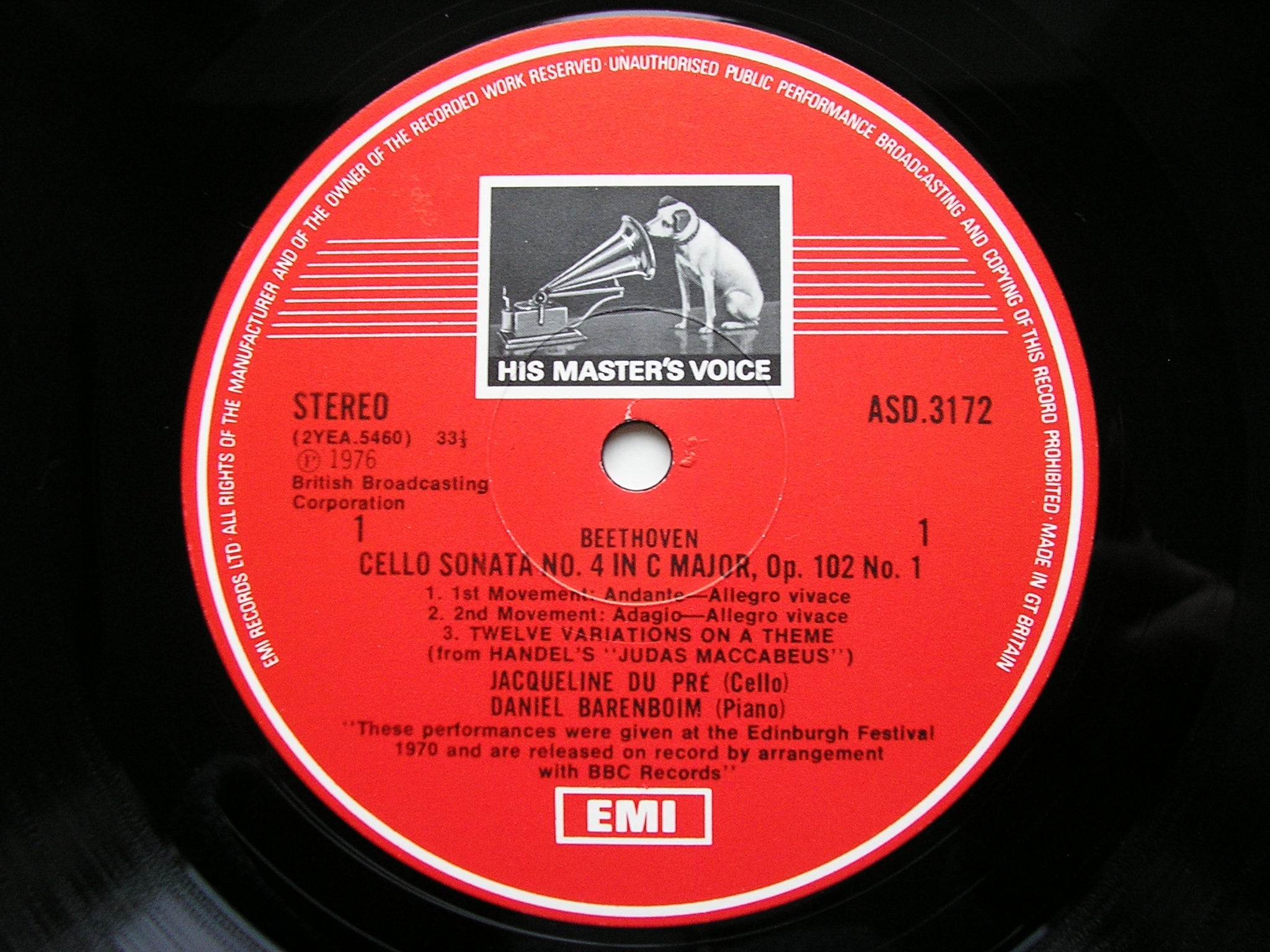 BEETHOVEN: THE CELLO SONATAS / VARIATIONS    DU PRE / BARENBOIM    SLS 5042