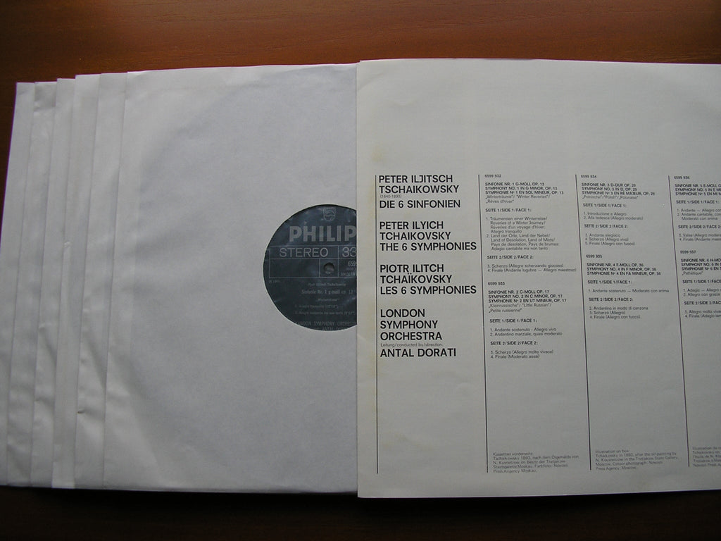 TCHAIKOVSKY: SIX SYMPHONIES    DORATI / LONDON SYMPHONY   6LP SET    6747 195