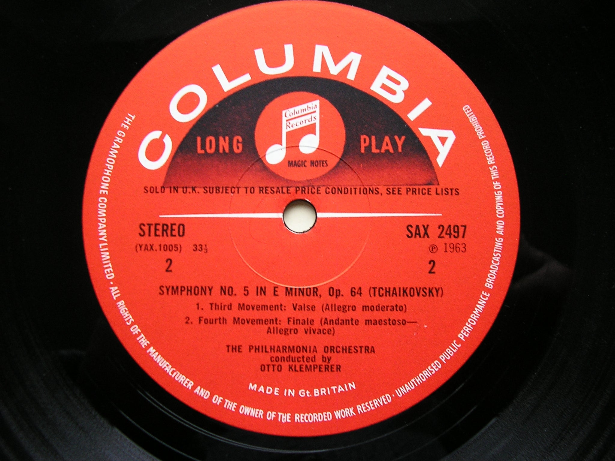 TCHAIKOVSKY: SYMPHONIES Nos. 4 /  5 / 6    OTTO KLEMPERER / PHILHARMONIA ORCHESTRA   SAX 2458 /2494 / 2497