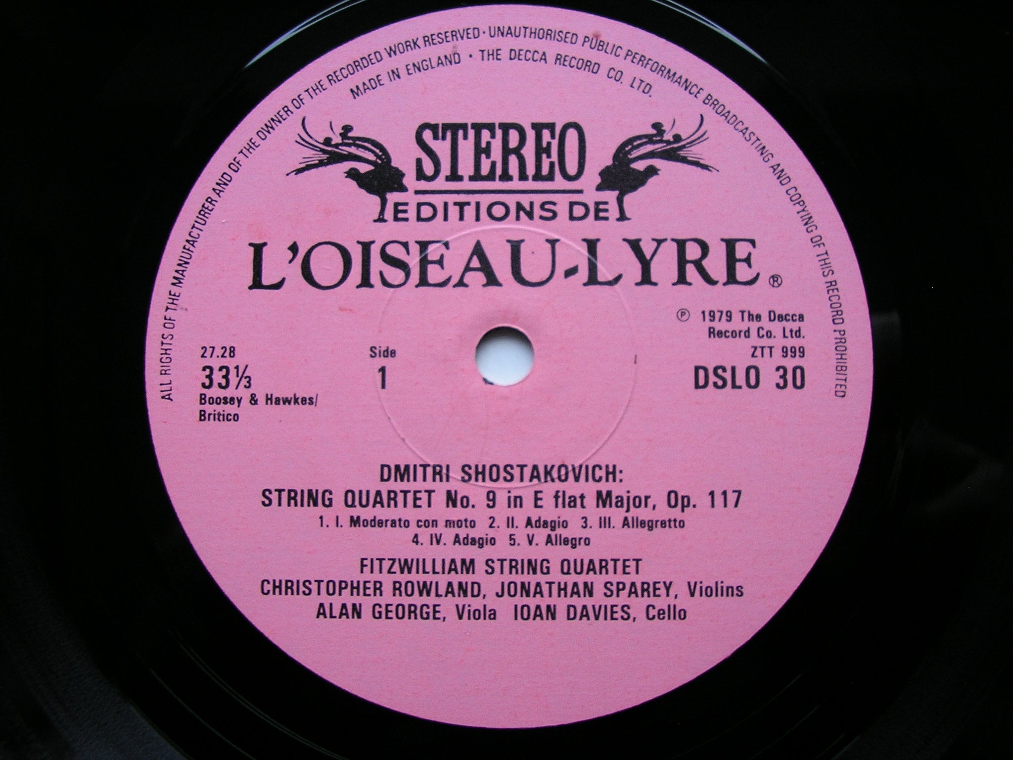 SHOSTAKOVICH: THE COMPLETE STRING QUARTETS    FITZWILLIAM QUARTET    7 LP