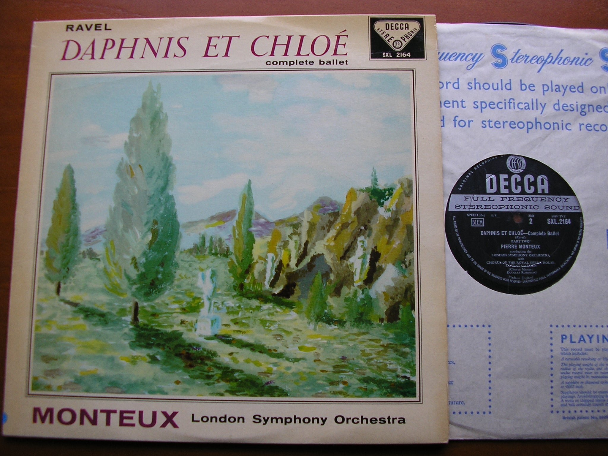 SXL 2164 RAVEL: DAPHNIS & CHLOE complete ballet MONTEUX / LONDON SYMPHONY