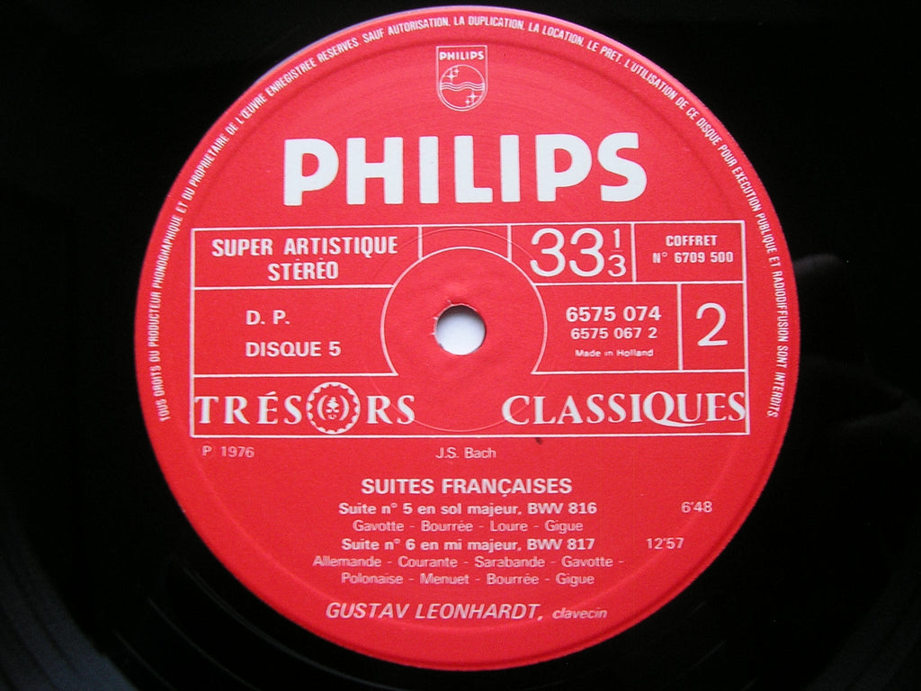 BACH: ENGLISH SUITES / FRENCH SUITES   GUSTAV LEONHARDT   5 LP      6709 500