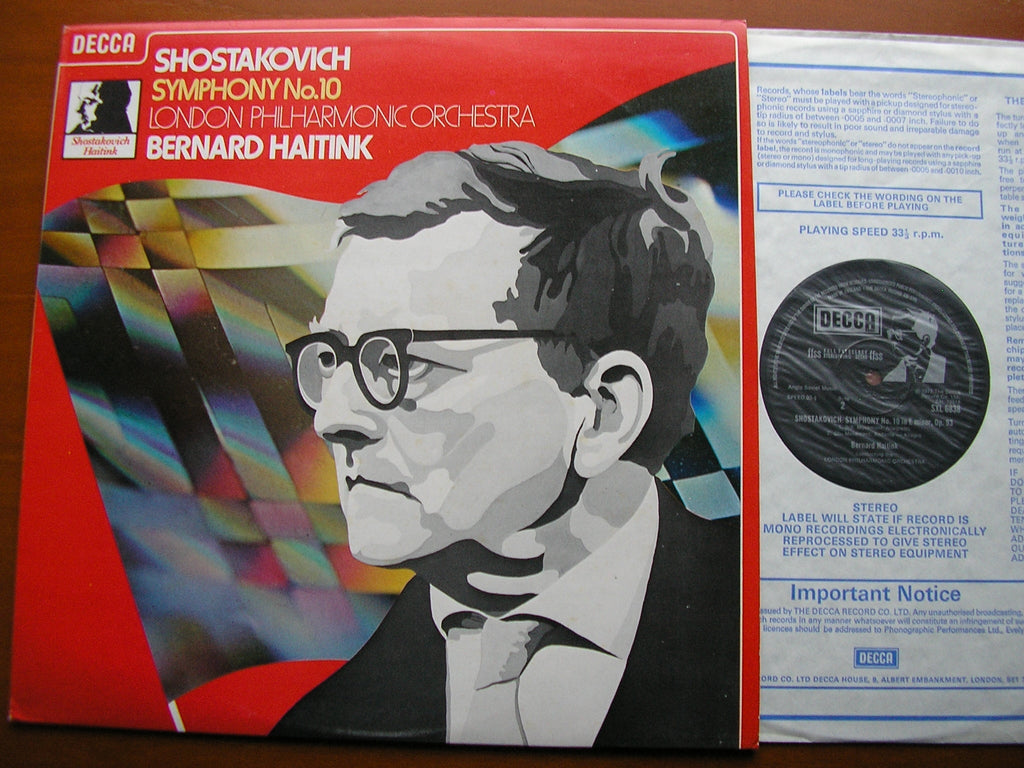 SHOSTAKOVICH: SYMPHONY No. 10       HAITINK / LONDON PHILHARMONIC    SXL 6838