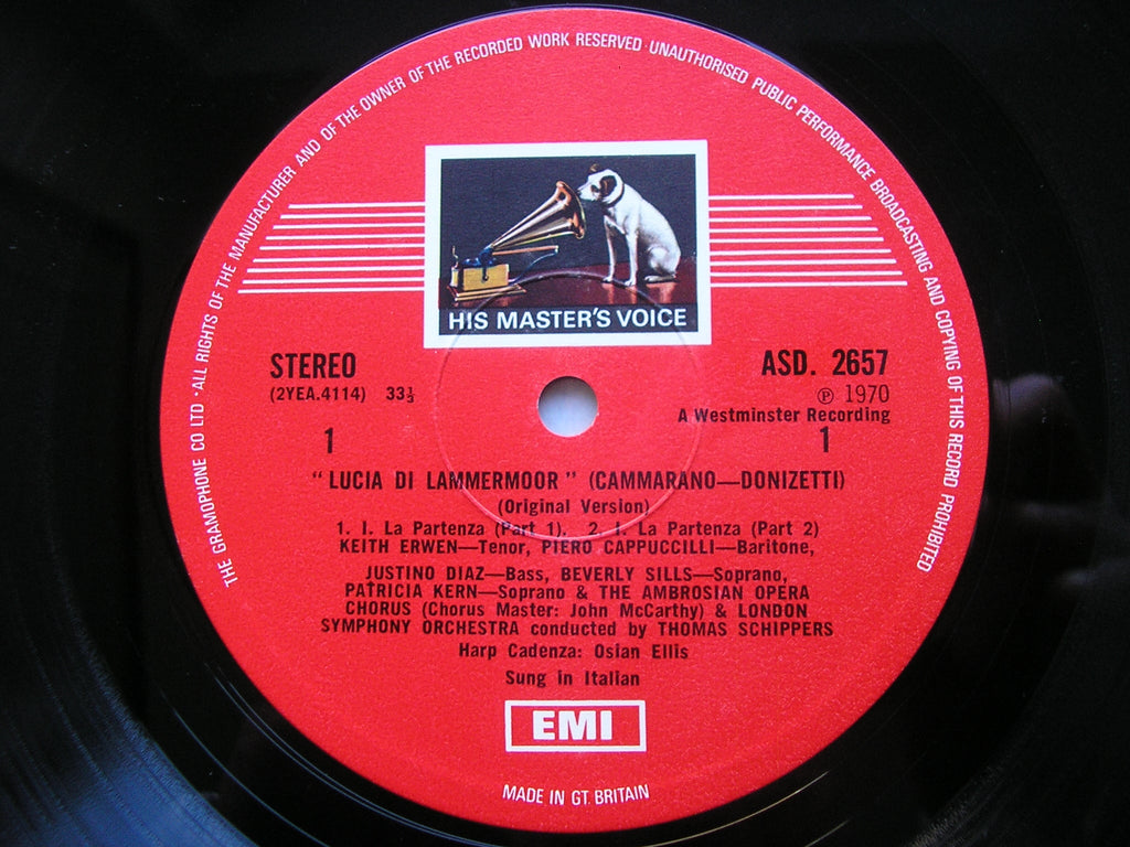 DONIZETTI: LUCIA DI LAMMERMOOR     SILLS / BERGONZI / CAPPUCCILLI / LONDON SYMPHONY / SCHIPPERS    SLS 797