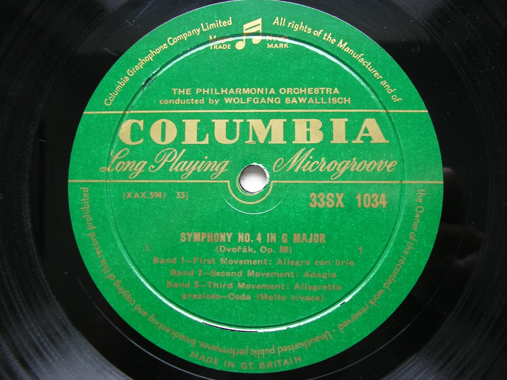 DVORAK: SYMPHONY No. 8 / SCHERZO CAPRICCIOSO    SAWALLISCH / PHILHARMONIA    33SX 1034