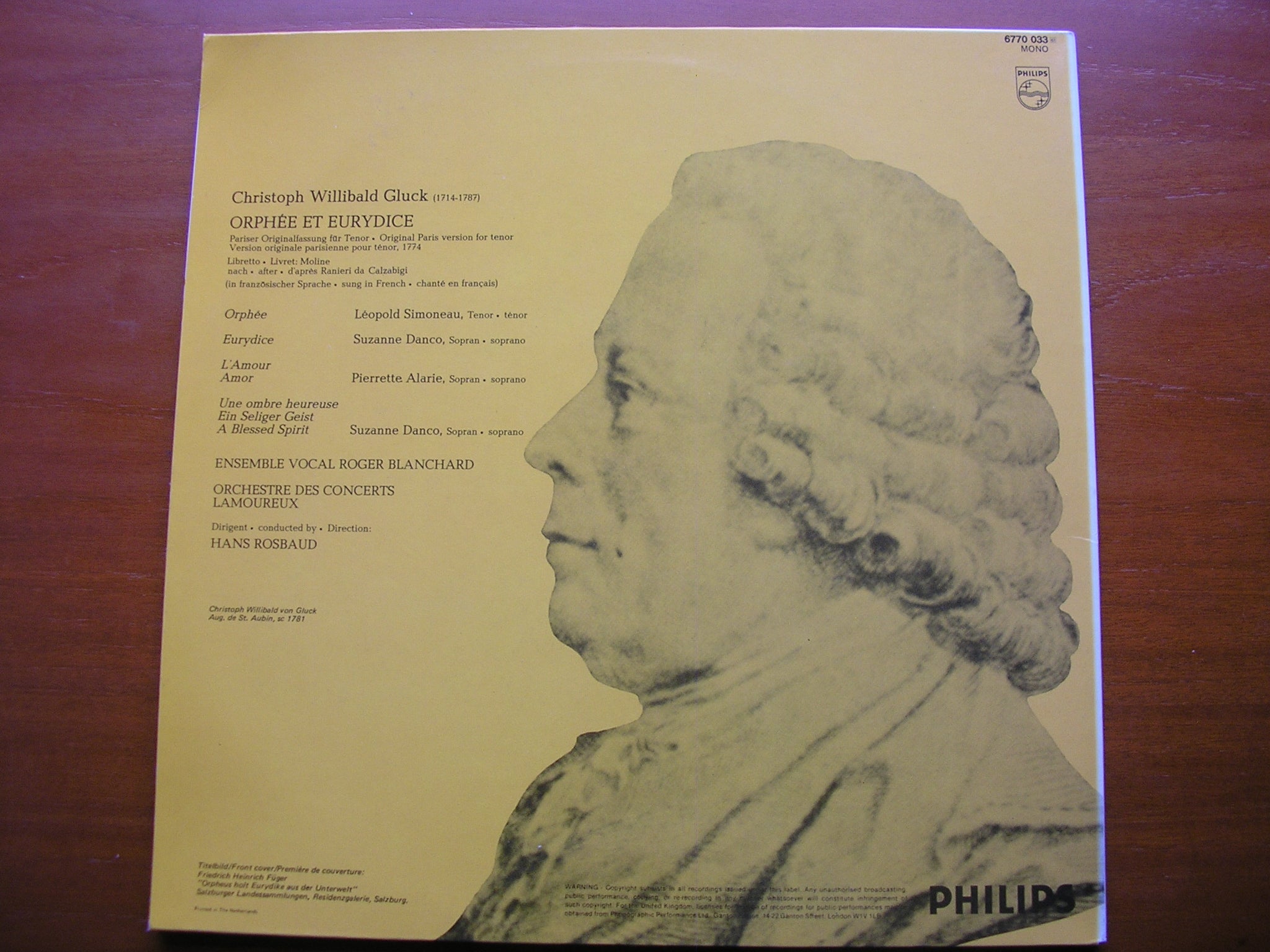 GLUCK: ORPHEE ET EURYDICE      SIMONEAU / DANCO / ALARIE / LAMOUREUX ORCHESTRA / ROSBAUD     6770 033