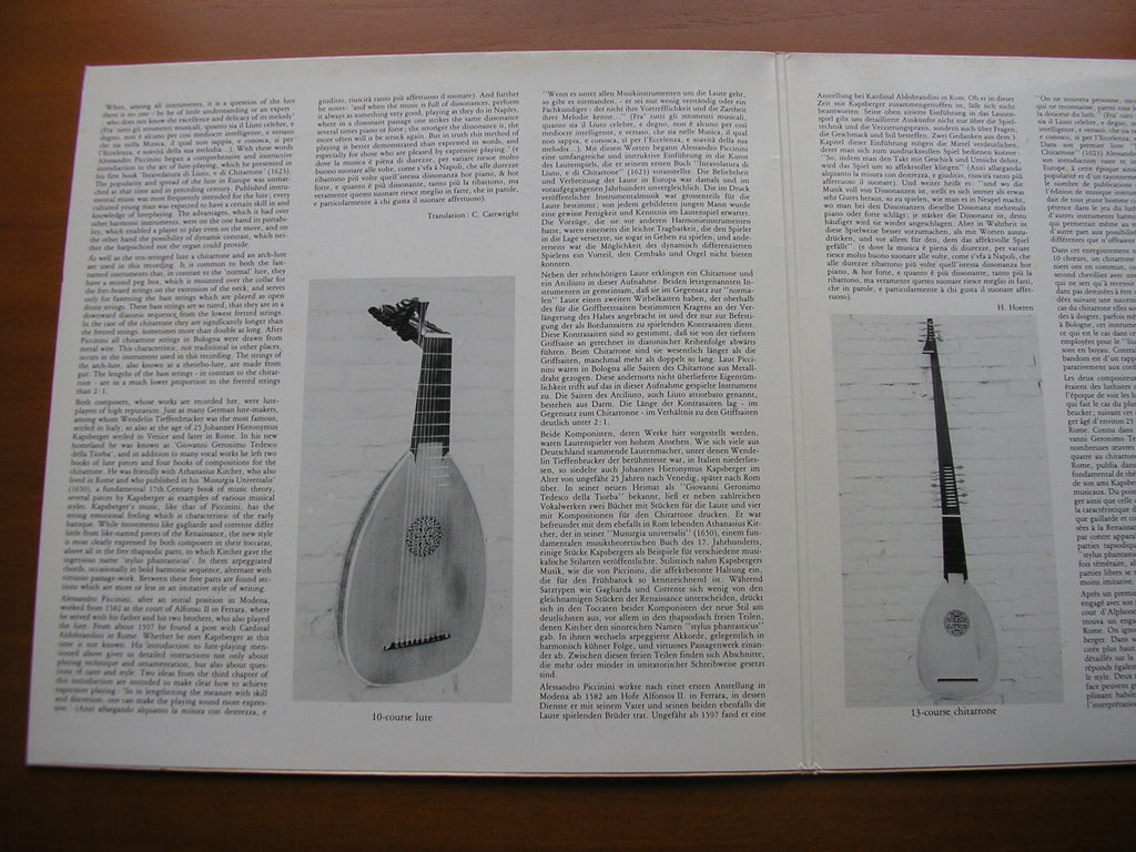 PICCININI & KAPSBERGER: LUTE MUSIC 1604 - 1639    KONRAD JUNGHANEL     ACC 8016