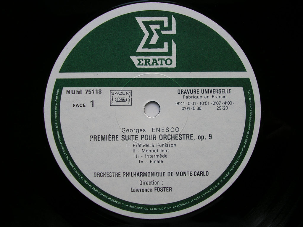 ENESCO: ORCHESTRAL SUITES Nos. 1 & 2    FOSTER / MONTE CARLO PHILHARMONIC   NUM 75118