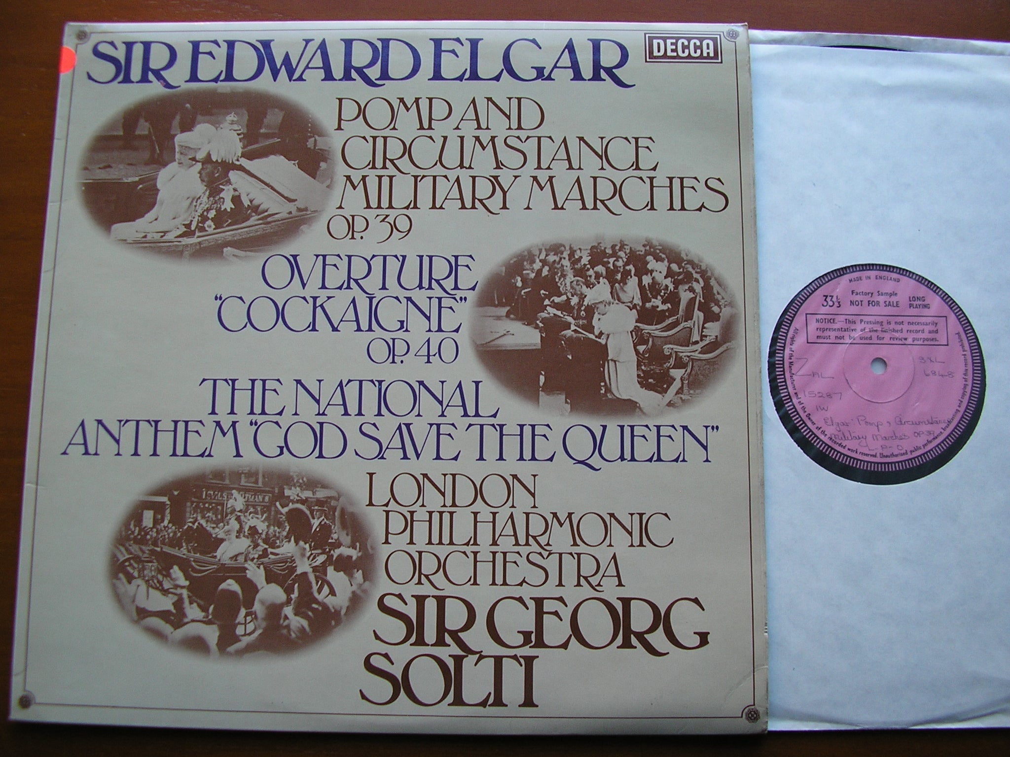 SXL 6848 ELGAR: POMP & CIRCUMSTANCE MARCHES / COCKAIGNE OVERTURE SOLTI / LONDON PHILHARMONIC