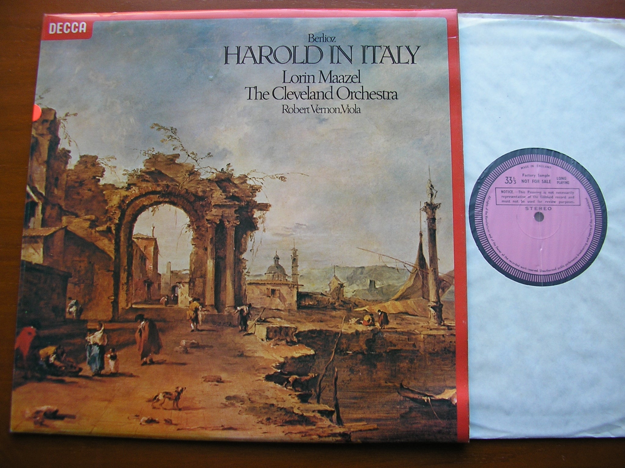 SXL 6873 BERLIOZ: HAROLD IN ITALY VERNON / CLEVELAND ORCHESTRA / MAAZEL Test Pressing
