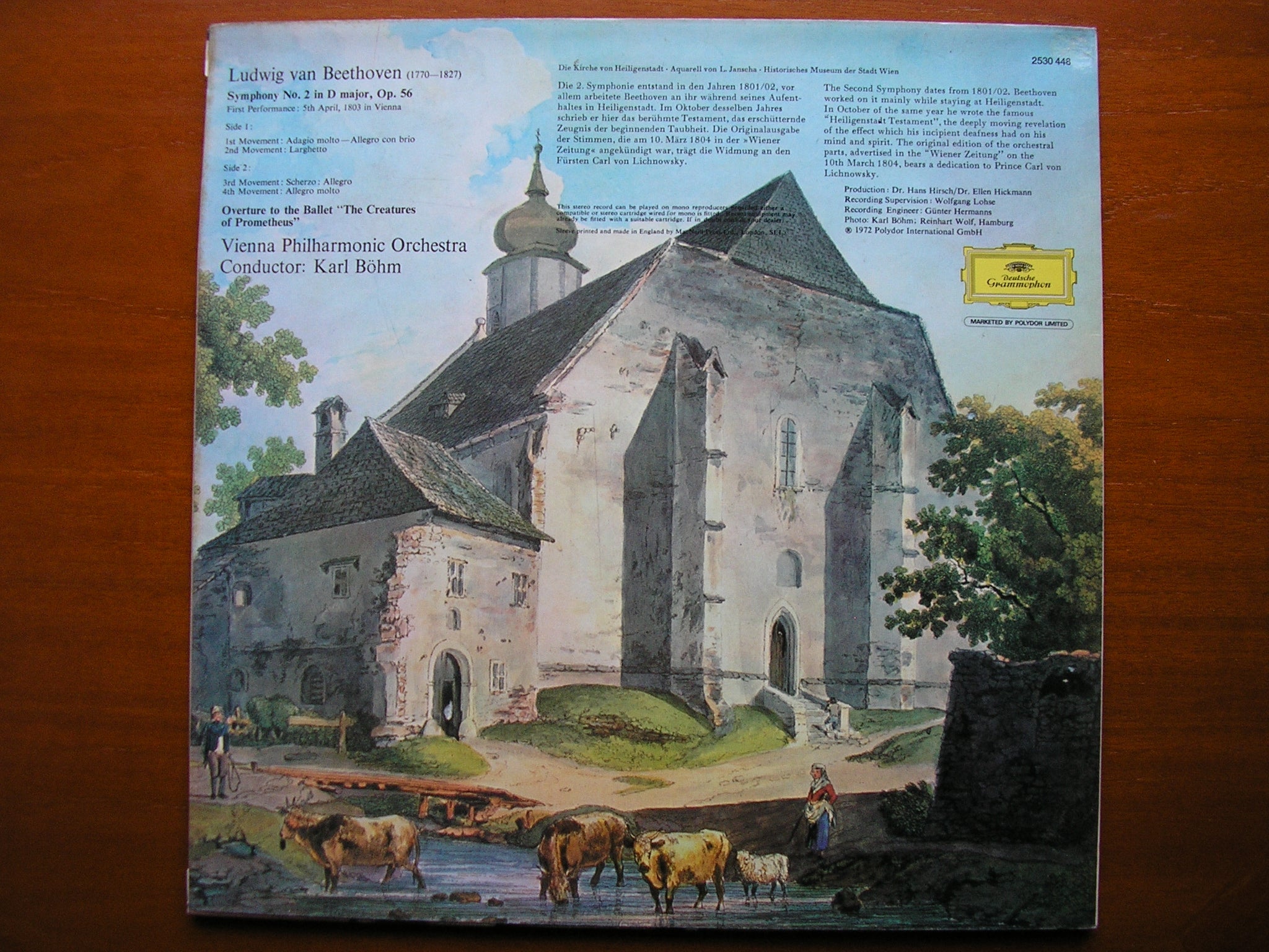 BEETHOVEN: SYMPHONY No. 2 / OVERTURE The Creatures of Prometheus    BOHM / VIENNA PHILHARMONIC   2530 448