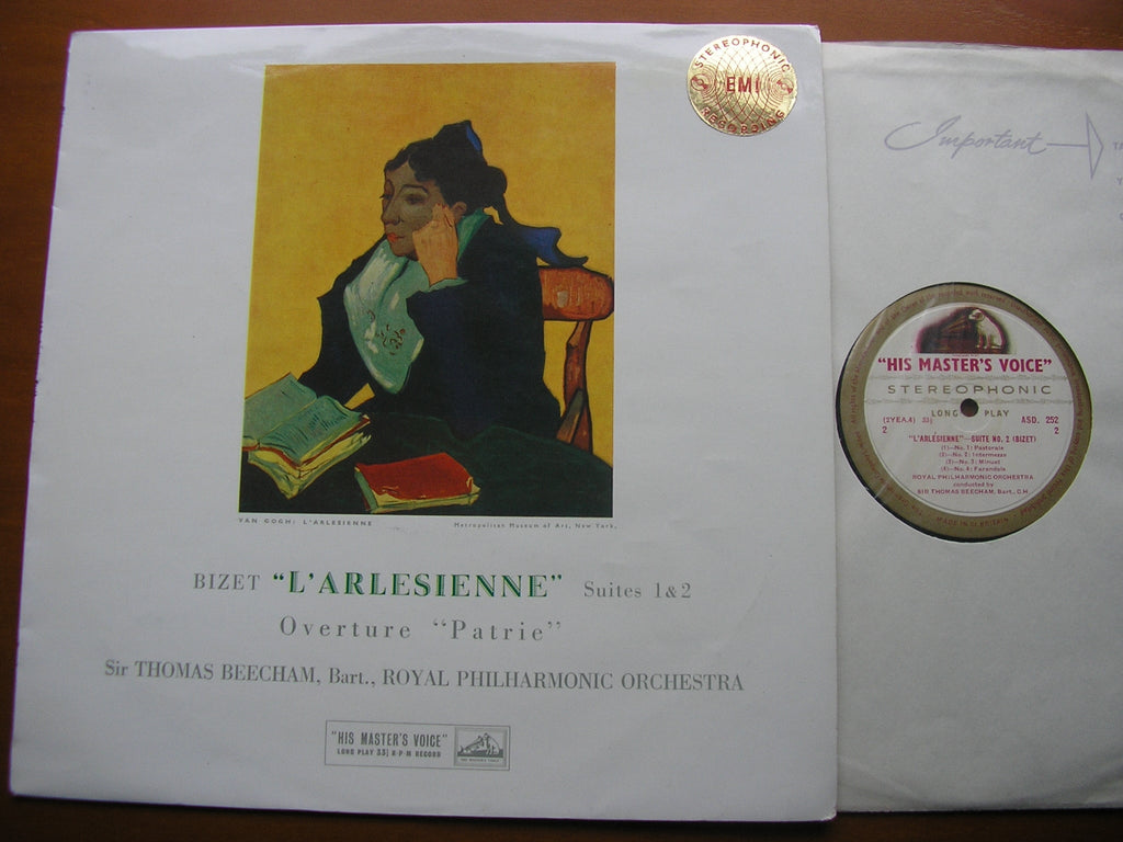 BIZET: L'ARLESIENNE Suites 1 & 2   SIR THOMAS BEECHAM / ROYAL PHILHARMONIC   ASD 252
