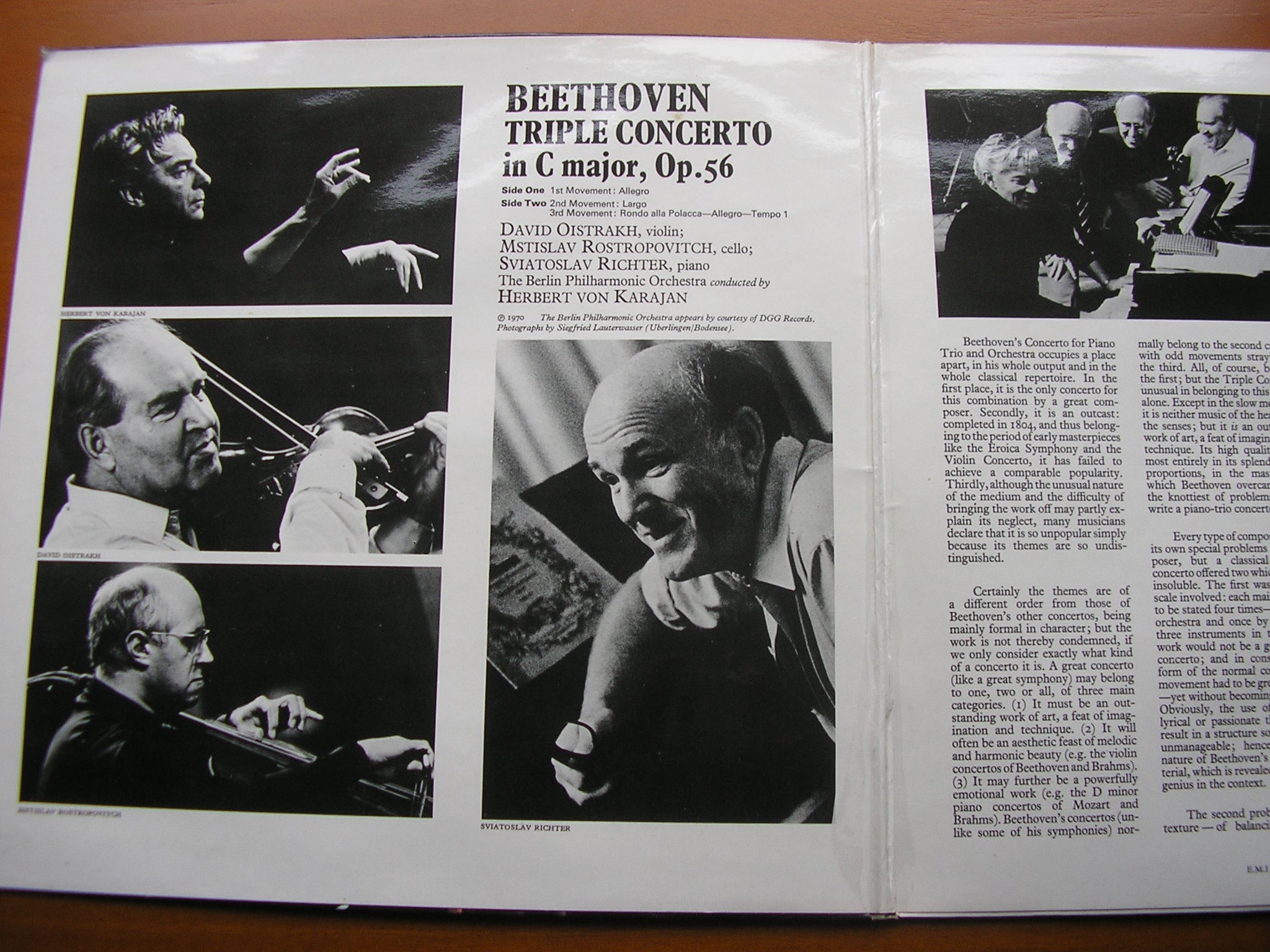 BEETHOVEN: TRIPLE CONCERTO    ROSTROPOVICH / RICHTER / OISTRAKH / BERLIN PHILHARMONIC ORCHESTRA / KARAJAN     ASD 2582
