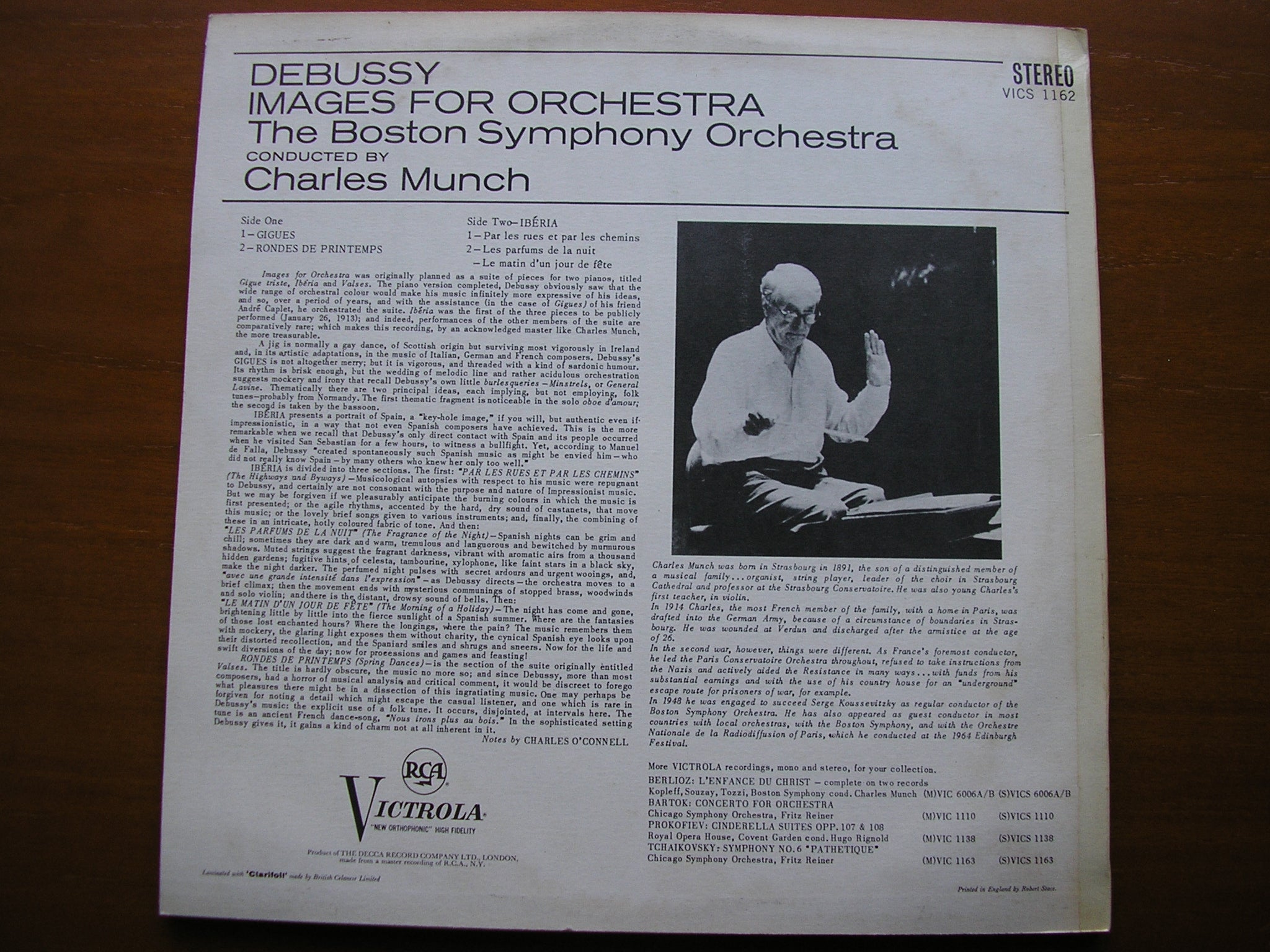 DEBUSSY: IMAGES    MUNCH / BOSTON SYMPHONY    VICS 1162