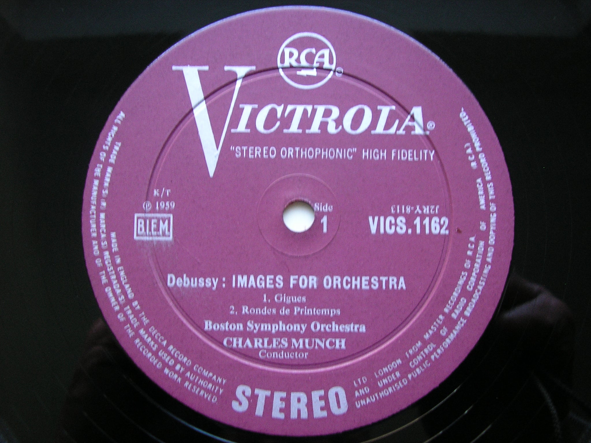 DEBUSSY: IMAGES    MUNCH / BOSTON SYMPHONY    VICS 1162