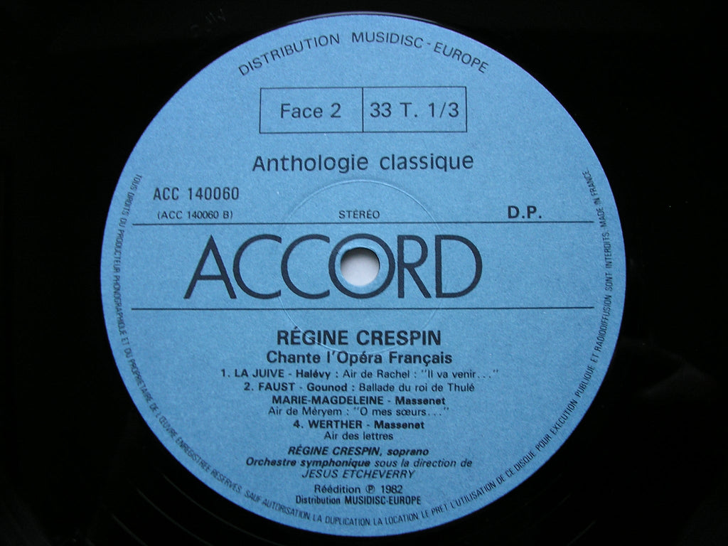 ARIAS FROM FRENCH OPERA: GOUNOD / MASSENET / HALEVY / REYER      REGINE CRESPIN    ACC 140 060