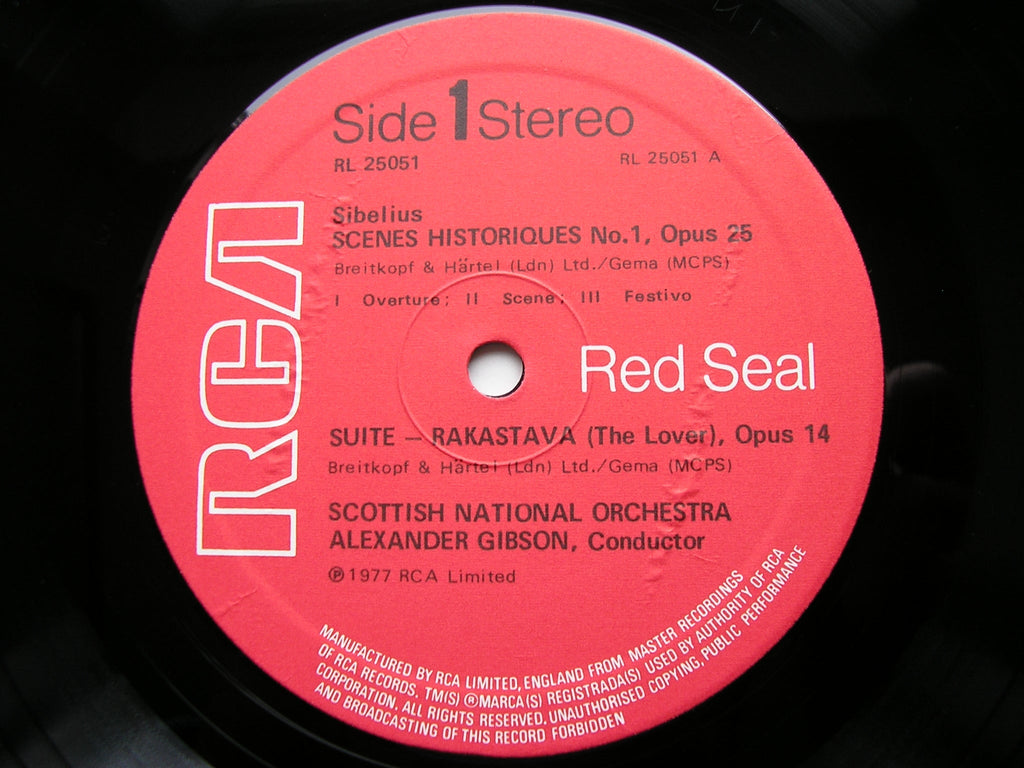 SIBELIUS: ORCHESTRAL WORKS    GIBSON / SCOTTISH NATIONAL ORCHESTRA   RL 25051
