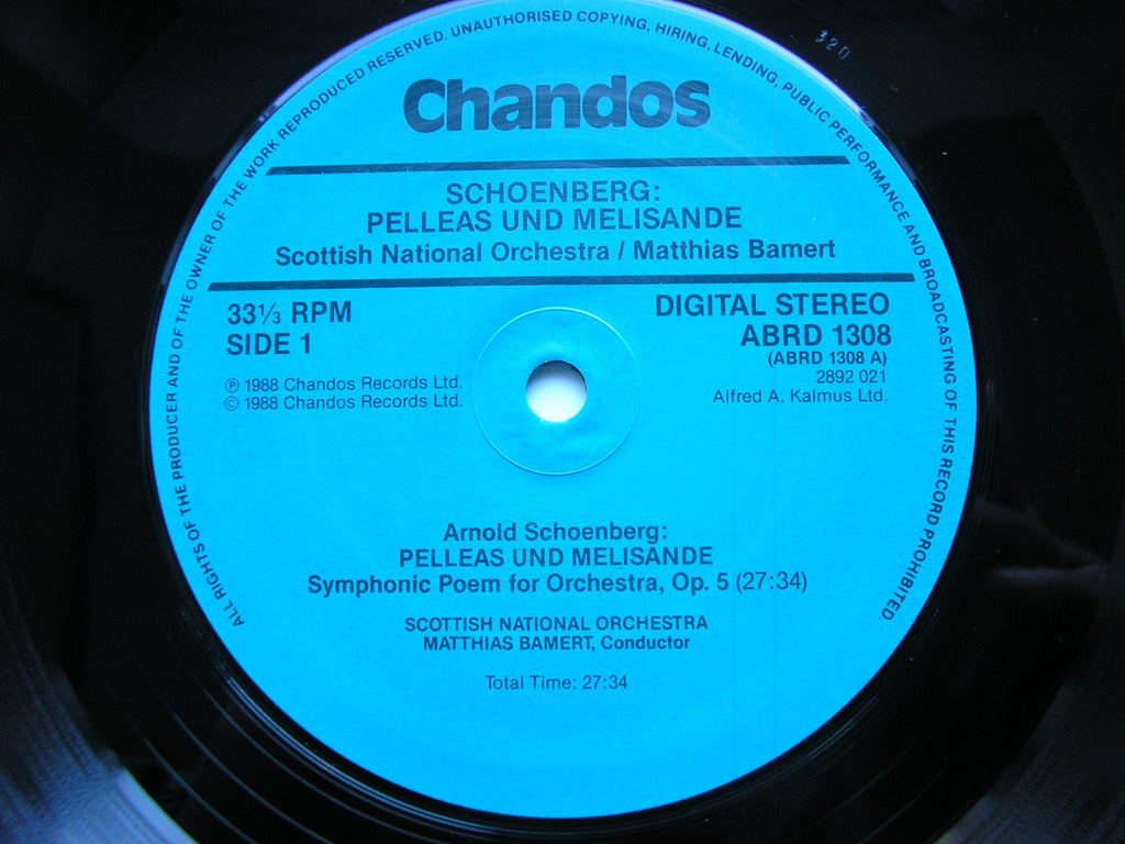 SCHOENBERG: PELLEAS & MELISANDE / WEBERN: PASSACAGLIA    BAMERT / SCOTTISH NATIONAL ORCHESTRA    ABRD 1308