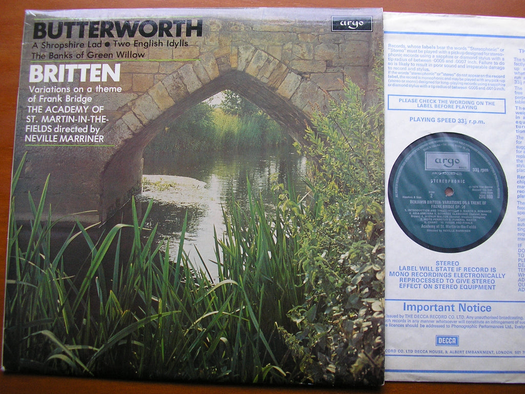 BRITTEN: VARIATIONS / BUTTERWORTH: A SHROPSHIRE LAD   NEVILLE MARRINER / ASMIF    ZRG 860