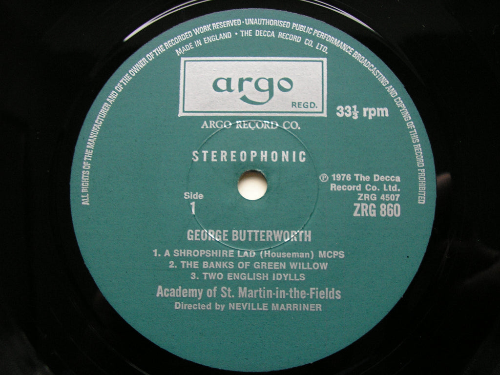BRITTEN: VARIATIONS / BUTTERWORTH: A SHROPSHIRE LAD   NEVILLE MARRINER / ASMIF    ZRG 860
